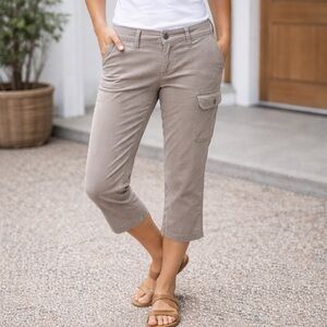 Jacob Connection Taupe Corduroy Capri Pants Size 11/12